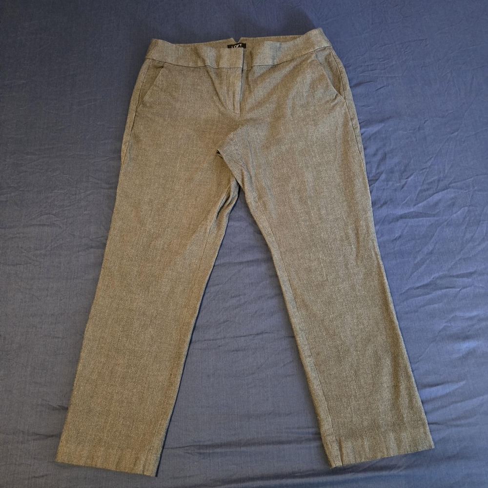 LOFT Dress Pants Womens 6 Gray Julie Twill Stretch Career Workwear Office